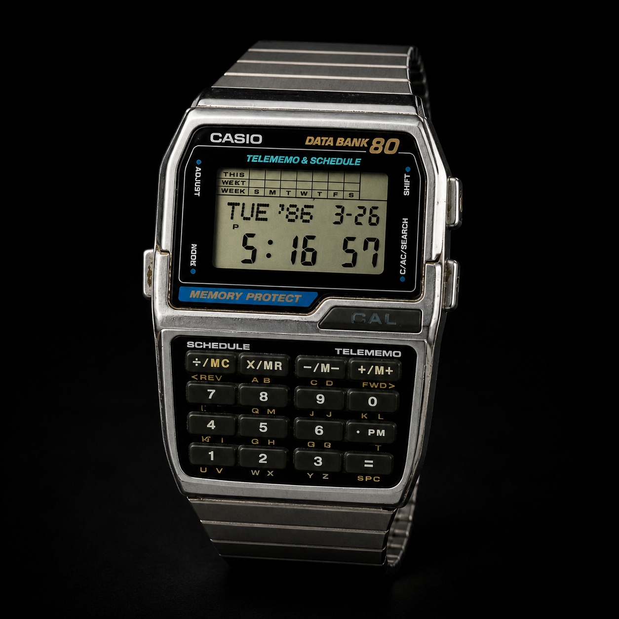 Casio Databank calculator watch