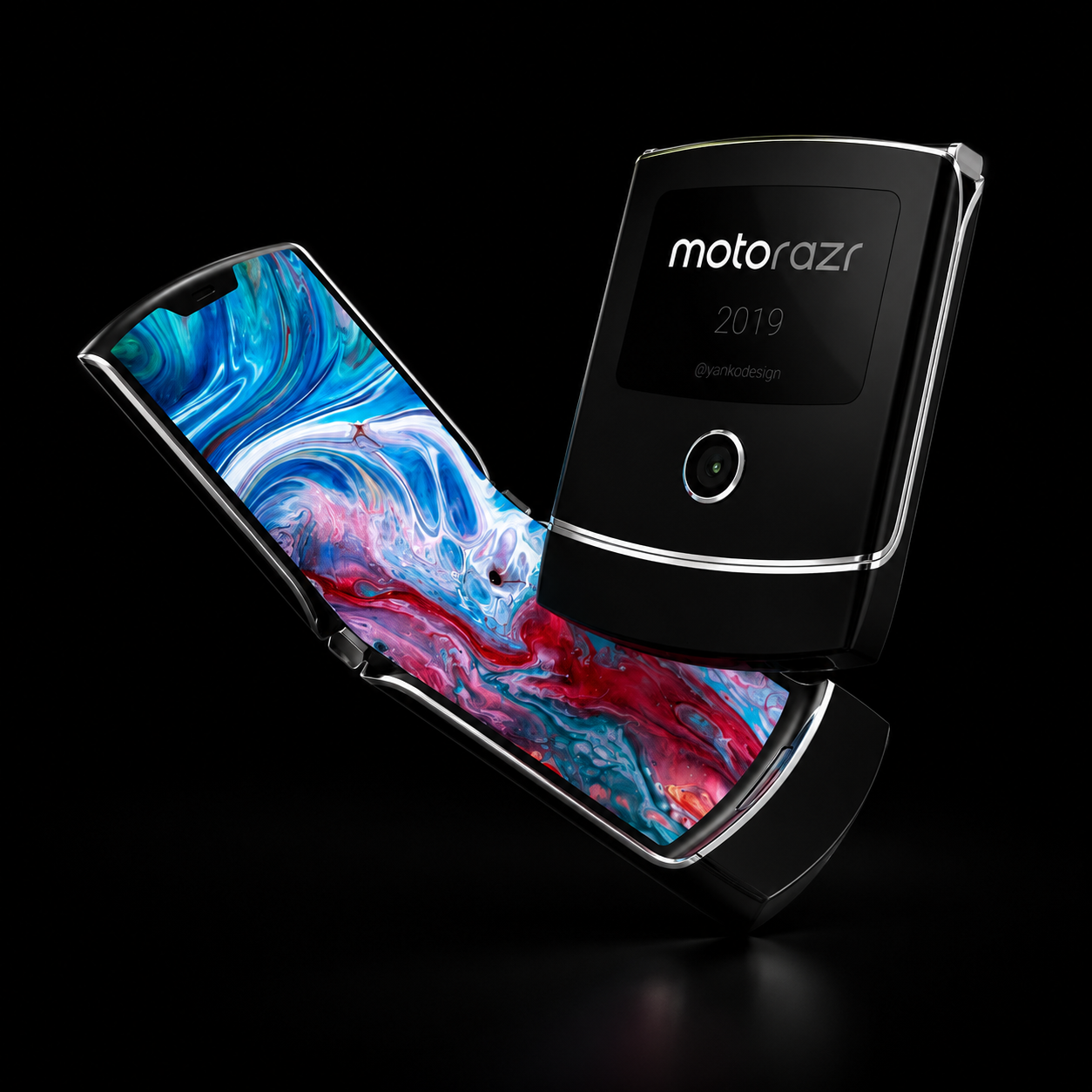 Modern Motorola Razr foldable phone